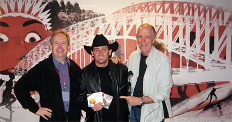 Bob Howe, Lee Kernaghan and John Nutting - 2am in the 'green room' at ABC Radio 702 in Sydney