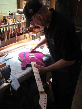 Bob's new guitar being made