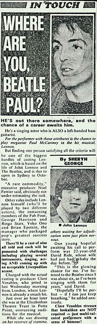 Where are you Beatle Paul? article